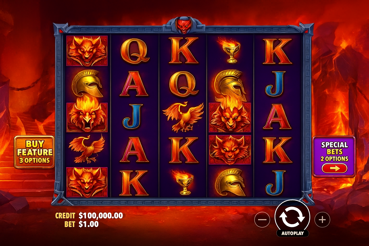 Zeus vs Hades Gods of War 250 gameplay